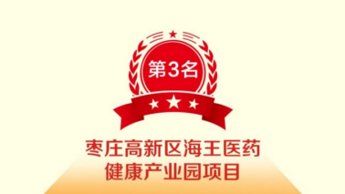 “sunbet医药健康产业园项目”上榜枣庄市“强工兴产 转型突围”十佳项目，位列第三